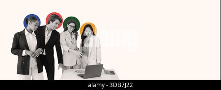 Business Team Collaborating on a Project During a Meeting Stock Photo
