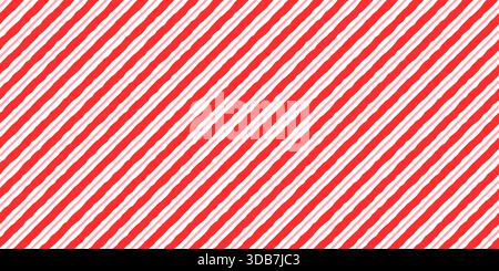 Abstract candy cane pink and red vector seamless pattern, diagonal stripes background for holiday wrapping paper and textile Stock Vector