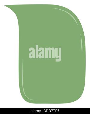 Green Fluid Hand Drawn Speech Patch Stock Vector