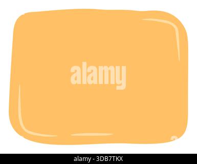 Doodle Squiggle Fluid Sticker Frame Box Stock Vector