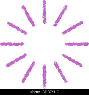 Purple Chalk Firework Burst Symbol Stock Vector
