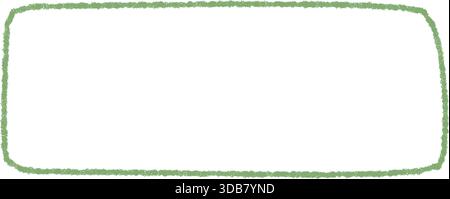 Crayon Sketch Fluid Rectangle Textbox Outline Stock Vector
