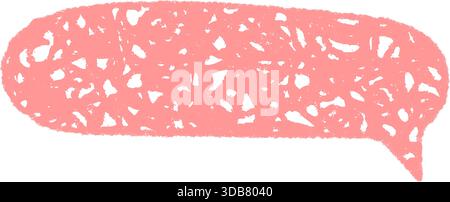 Pink Crayon Scribble Chat Balloon Stock Vector