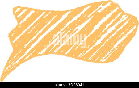Wavy Chalk Speech Bubble Sketch Stock Vector