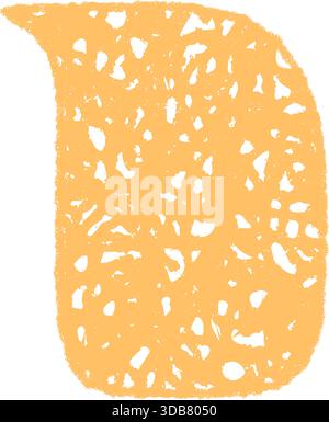 Orange Chalk Talk Balloon With Scribble Stock Vector