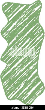 Organic Chalk Squiggle Frame Template Label Stock Vector
