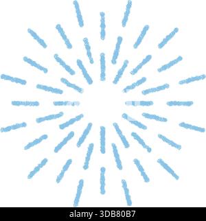 Chalk Starburst Firework Pattern Background Stock Vector