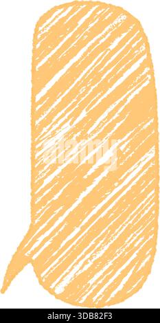Organic Crayon Scribble Diagonal Chat Bubble Stock Vector