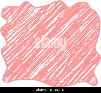 Pink Crayon Wavy Sketch Quote Frame Stock Vector