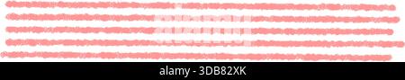 Pink Chalk Hand Drawn Underline Stripe Stock Vector