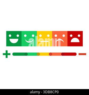 Mood scale icon set. Face satisfaction emoticon happiness smile ...