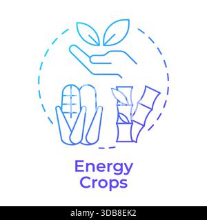 Energy crops blue gradient concept icon Stock Vector