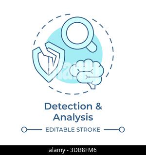 Detection and analysis soft blue concept icon Stock Vector