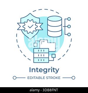 Integrity soft blue concept icon Stock Vector