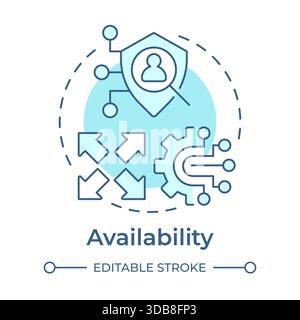 Availability soft blue concept icon Stock Vector