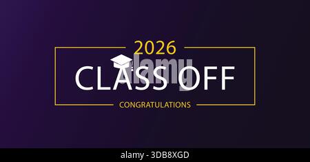 Congratulations to the Class of 2026 Stock Vector