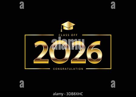 Congratulations to the Class of 2026 Stock Vector