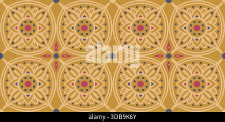 Vintage seamless abstract floral pattern in Moroccan style. Vintage seamless pattern. Stock Vector