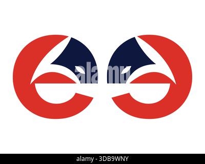 Elegant initial letter EE combined with a creative fox icon, perfect for modern vector design, identity, and digital projects. Stock Vector