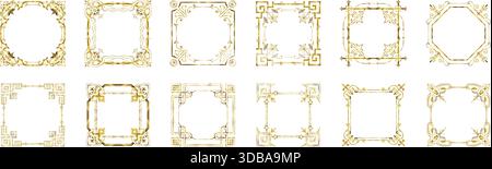 Calligraphic frames and decorative elements Stock Vector