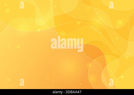 Yellow Abstract Wave background with Space fot Text. Soft yellow banner with gradient waves and subtle light effects for presentations, poster, ads Stock Vector