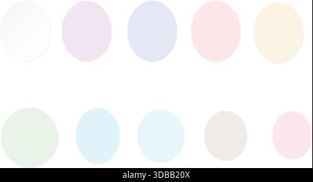 Minimal Abstract Pastel Circles Background, Soft Color Shapes Vector Design Stock Vector