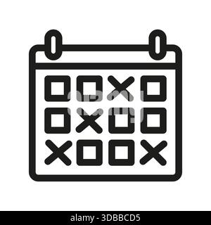 Calendar appointment icon. Failed schedule symbol. Unavailability Vector dates. Missed time blocking Stock Vector