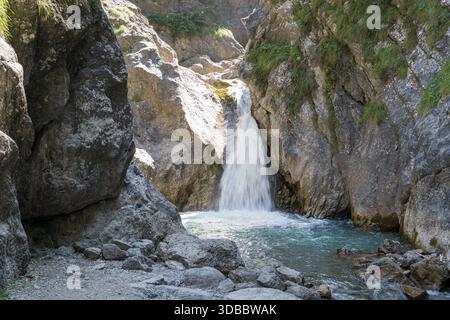 Small waterfall in the Galitzenklamm gorge near Lienz in Tyrol, Austria Stock Photo