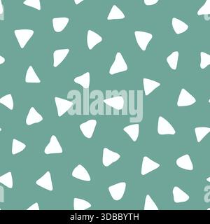 Vector seamless pattern. Irregular triangle texture. Repeated abstract triangular patern. Repeating random dot. Scattered dots background for design Stock Vector