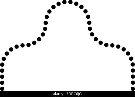 Dotted line forms labyrinth routes combining squared waves and zigzag motion. Stock Vector