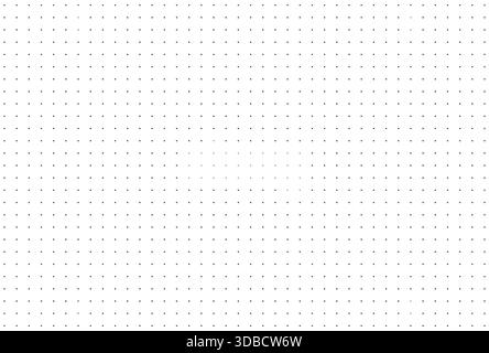 Bullet journal pattern texture. Simple dotted background. Squared dotted grid graph paper template for notebooks. Design printable graphic sheet. Stock Vector
