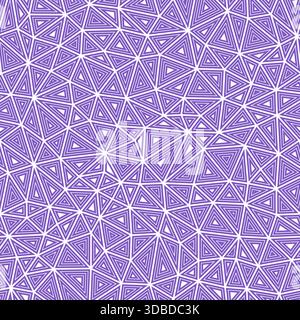 Mosaic background. Multiple repeated inner triangles. Compact triangle size. Solid color style. Seamless pattern. Amazing vector tiles. Stock Vector
