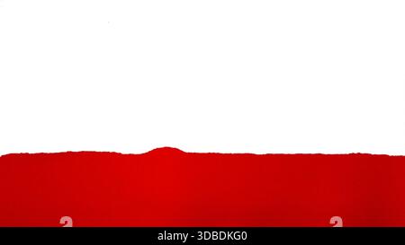 Torn red paper with black background. Concept for presentation and education Stock Photo