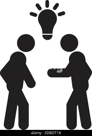 Idea sharing icon showing innovation, creativity, brainstorming, and collaboration. Popular for startups and creative business communication. Stock Vector