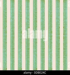 Textured vertical pinstripes seamless pattern in light green and teal Stock Vector