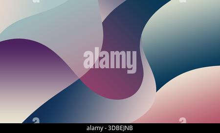 Abstract gradient mesh vector with smooth blended color transitions and soft flowing forms for a clean modern look. Stock Vector