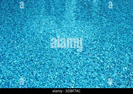 Transparent water and mosaic bottom as an abstract background. Stock Photo