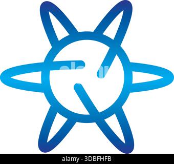 Science Technology Logo  Atom and Research Innovation Symbol Vector Template Stock Vector