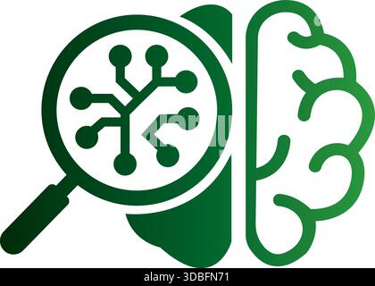 Brain Circuit Technology Logo Design Digital icon research analysis icon vector template Stock Vector