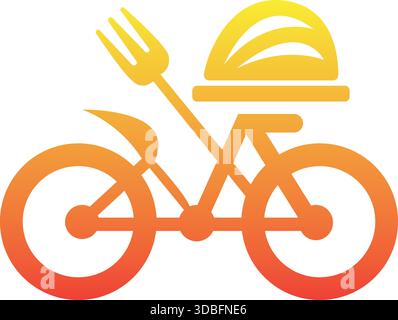 Bicycle Agriculture Helmet Logo Design Farming ride food delivery icon vector template Stock Vector