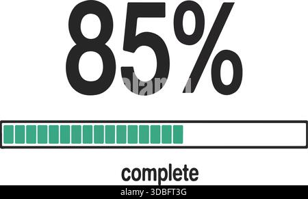 Loading progress bar showing percentage complete in vector Stock Vector ...