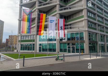 Berlin, Germany - November 1, 2025: SAP, German multinational software company. Stock Photo