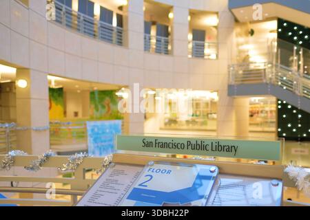 interior of San Francisco public library Stock Photo - Alamy