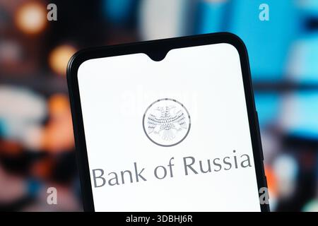In this photo illustration, the logo of Russia card payment system Mir ...
