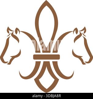 Horse Head Luxury Logo Design Equestrian royal classic animal icon vector template Stock Vector