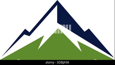 Mountain Peak Logo Design Template for Outdoor Travel and Adventure Icon Stock Vector