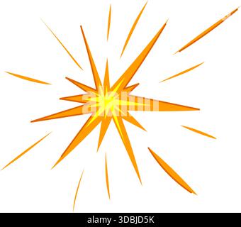 Boom comic cartoon explosion or bursting star effect Stock Vector