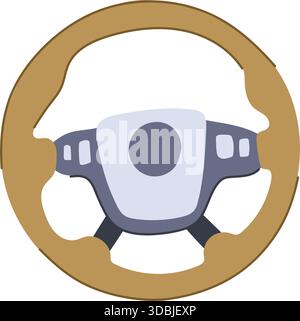 Car steering wheel icon for driving navigation auto Stock Vector