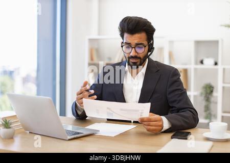 Indian Businessman Working Remotely Stock Photo