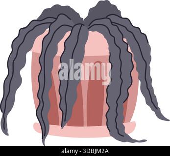 Dying potted houseplant with wilting leaves Stock Vector